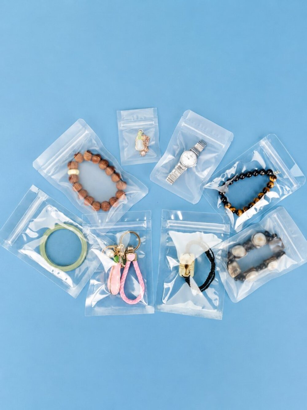 Clear Jewelry Storage Bags, Small Zip Lock Pouches for Rings, Earrings & 100pack